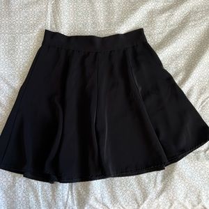 high rise black skirt